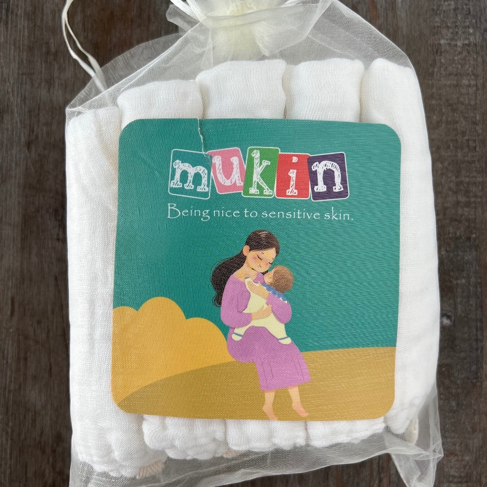 NWOT Mukin Baby Muslin Cotton Washcloths Qty 10